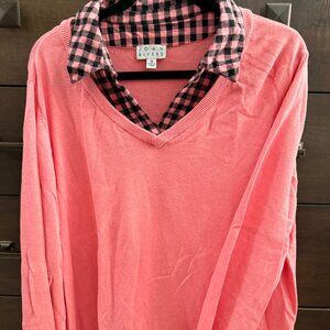 Joan Rivers Layered Sweater 2X